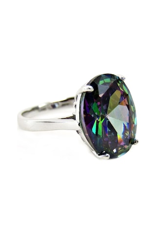 Mistik Topaz Oval Taşlı Kadın Yüzük