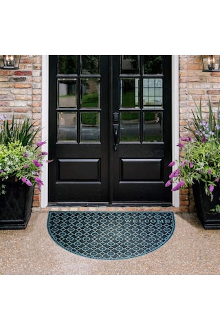 Myfloor Mavi Welcome Yazılı Toz Ve Çamur Sıyırıcı Kauçuk Kapı Önü Paspası