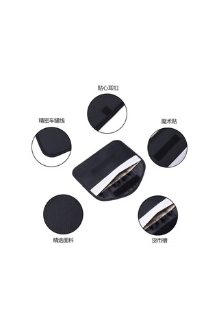 Geeksen Yüksek Kaliteli Oxford Kumaş Rfıd Engelleyici Araba Anahtarı Ve 6.5 İnç Telefon Korumalı Çanta - İç Kumaşı Beyaz