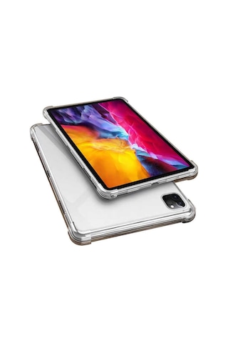 Apple Uyumlu iPad Pro 12.9 2021 5.nesil - Zore Tablet Nitro Anti Shock Silikon Kapak-renksiz Tablet Kılıfı