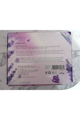 Rosella El Yapımı Lavanta Özlü Sabun 80x4 320gr