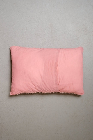 Peraluna Foam Pıllow Şifon Şerit Triko Yastık Kılıfı 60x40 Cm Pudra - Pudra