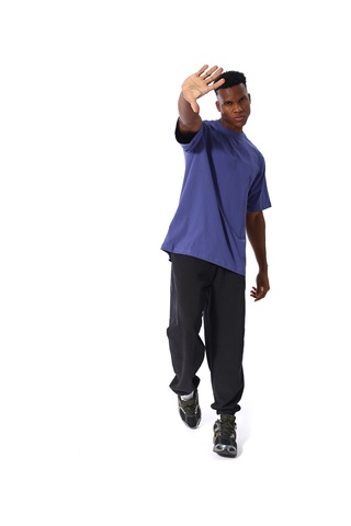Sportive Wink Oversize Erkek Mavi Günlük Stil T-shirt 25ke1024-mvı Mavi