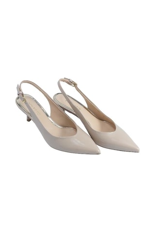 Poletto Hakiki Deri Bej-altın Ayakkabı Stiletto 9841 48 V1-2493 Bej