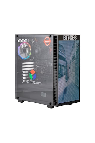 Bitges RGB LED Ekranlı 600W 80+ Oyuncu Bilgisayar Kasası