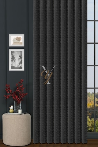 İthal Kadife Fon Perde Plise 01 V-311 Gri Gri