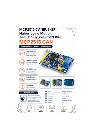 Mcp2515 Canbus-spı Haberleşme Modülü Arduino Uyumlu Can Bus Modülü