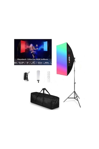 Deyatech Softbox 60x90 CM 120 W RGB 3000-5500K  Led Video Ve Fotoğraf Çekim Işıgı