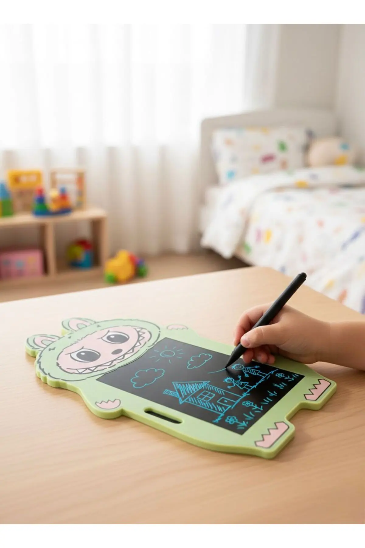 Çocuklar İçin Silinebilir Lcd Yazı Tahtası Kalemli, Eğitici Ve Eğlenceli Çizim Tableti