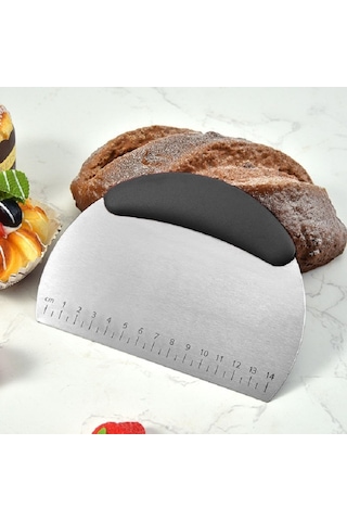 Cbtx Paslanmaz Çelik Erişte Kesici Pirinç Unu Kazıyıcı Hamur Kesme Bıçağı Siyah