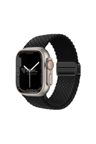 Ayrex Apple Watch Series Se/11/10/9/8/7/6/5/4/3 İle Uyumlu Kumaş Kordon 46mm/45mm/44mm, Series 10 42mm/41mm/40mm/38mm