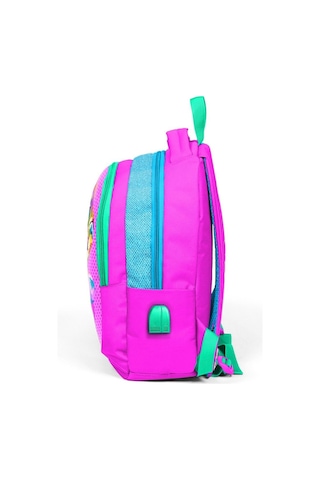 Coral High Kız Çocuk Pembe Sevimli Kedi İlk Ve Orta Okul Ve Beslenme Çantası Seti Usb Soketli
