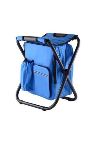 Açık Taşınabilir Katlanır Kamp Sandalye Işık Balıkçılık Beach Sandalye Paslanmaz Çelik Boru Katlanır Sandalye Ile Buz Tulumu Blue Mor