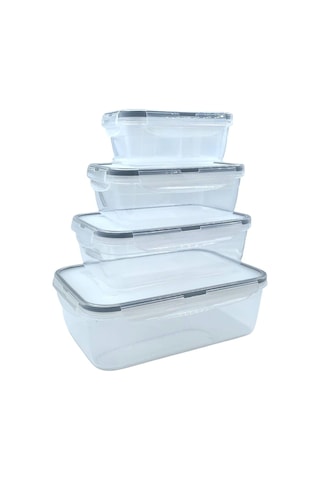 Buffer® 4'Lü Iç Içe Sızdırmaz Kilitli Kapaklı Erzak Saklama Kabı Çok Renkli