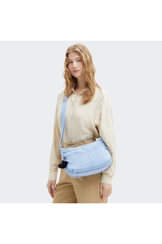 Kipling Kıplıng Izellah Orta Boy Omuz Çantası Mavi Cloudy Sky Blue Mavi
