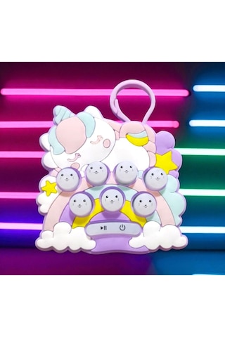Yüksekkalite Mini Lila Popit Yeni Nesil Anahtarlıklı Lila Popit Oyuncak Popit Sesli Led Işıklı Popit
