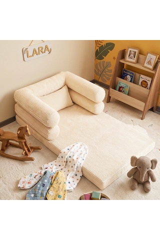 Miniwood Montessori Yatak Oyun Alanlı Bebek Yer Yatağı Sünger Çocuk Karyola 91 x 150 CM