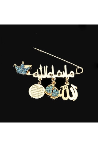 Sahiaksesuar Arapça Maşallah Yazılı Bebek Yaka Iğnesi 41