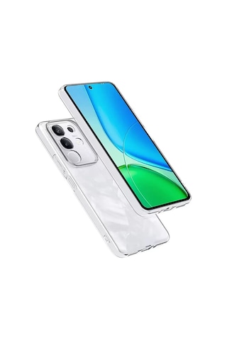Noktaks - Vivo Uyumlu Vivo Y29 4g - Kılıf Şeffaf Soft Slim Fitt Süper Silikon Kapak - Şeffaf - T38215 Şeffaf