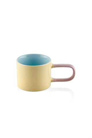 The Mia Rainbow Porselen Sarı Yeşil 2'li Kupa 270 Ml