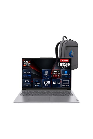Lenovo ThinkBook 16 G7 ARP 21MW0083TR-RNP19 R7-7735HS 48 GB 2 TB SSD 16" W11P Dizüstü Bilgisayar