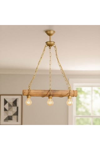 Correx Bambu 3'lü Avize Kahverengi