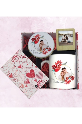 BK Gift Sevgiliye Özel Kutuda Hediye Seti, Kupa Bardak, Sevgili Hediyesi, Kokulu Mum, Fotoğraflı Çerçeve-11