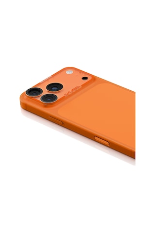Apple Uyumlu   iPhone 17 Pro Skinarma Magma Serisi Mat Kamera Lens Koruyucu Turuncu