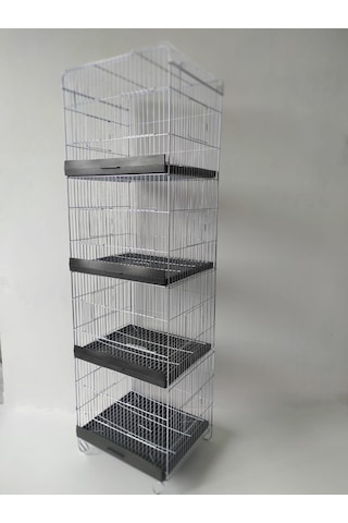 4 Katlı Üretim Kafesi Izgaralı Salma 40 x 32 x 131