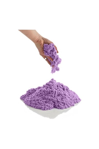 Kinetik Oyun Kumu 4 Renk 2 KG Ve 6 Adet Kum Kalıbı Mor - Yeşil - Pembe - Doğal