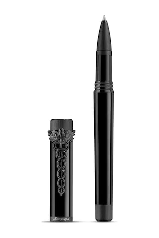Montegrappa Zero Caduceus Ultra Black Roller Kalem Iszecrıc Siyah