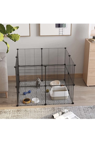 Hodbehod 16 Panel Hayvan Oyun Kafesi Kedi Kuş Evcil Hayvan