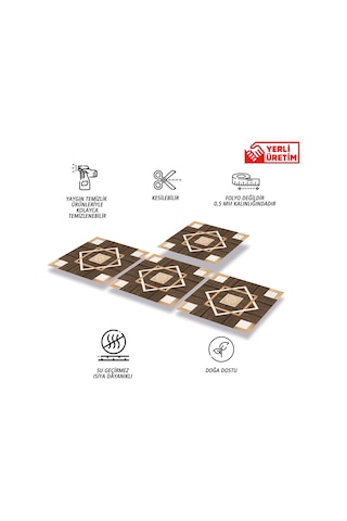 Tink Kendinden Yapışkanlı Ahşap 015 Desenli Pvc Karo 30x30 Cm