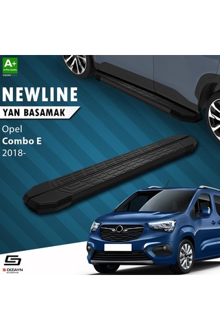 S-dizayn Opel Combo E Uzun Şase Newline Siyah Yan Basamak 213 Cm 2018 Üzeri A+ Kalite