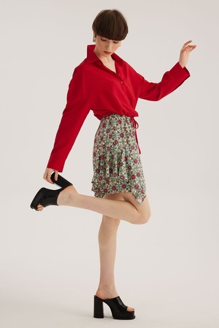 Stella Pulvis Çok Renkli Fırfırlı Mini Etek Çok Renkli