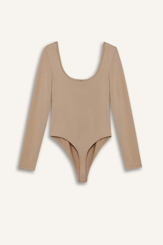 Defacto Coool U Yaka Uzun Kollu Çıtçıtlı Body F8042ax25aubg208 Bej