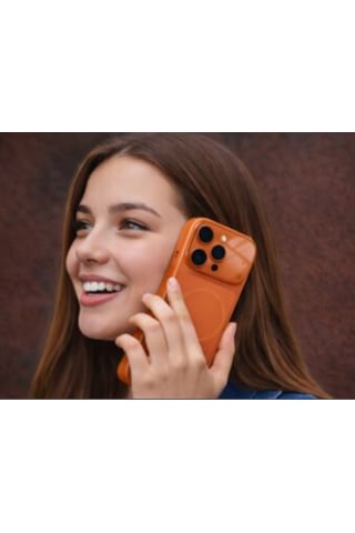 Ag Glass Apple Uyumlu iPhone 15 Pro Max Telefon Kılıfı Turuncu