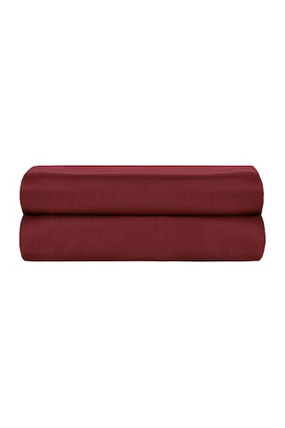 Linestyle King Size %100 Pamuk Saten Lastikli Çarşaf 200x200+35 Cm Bordo