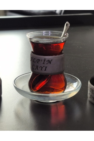 Deri Ajda Bardak Tutacağı Sleeve Açık Gri