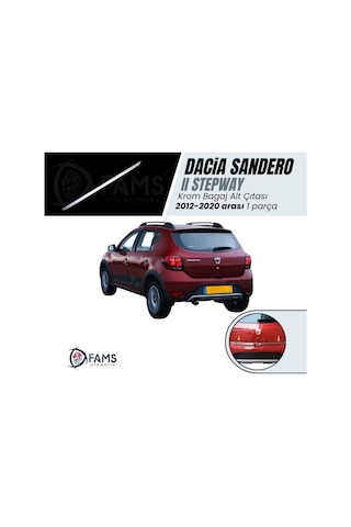 Dacia Sandero Stepway Krom Bagaj Alt Çıtası 2012-2020 P.Çelik