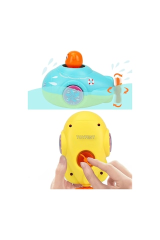 Kurmalı Kendiliğinden Banyo Küvet Havuz Deniz De Yüzen Ayıcık Submarine Denizaltı Oyuncak - Model 2
