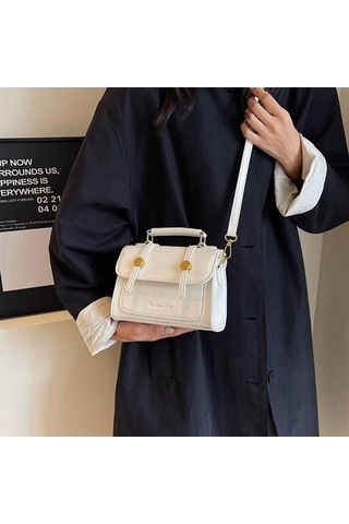 Tongxida Yeni Moda Kadın Çapraz Çantalar, Beyaz, Küçük Kare, 2024 Trend, Dokulu, Uygun Fiyatlı Beyaz