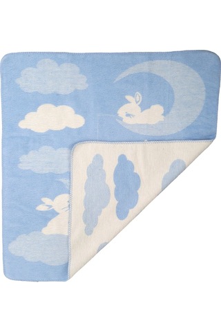 Yumuşak Bebek Çocuk Battaniyesi Mevsimlik 90x100 Cm Mavi
