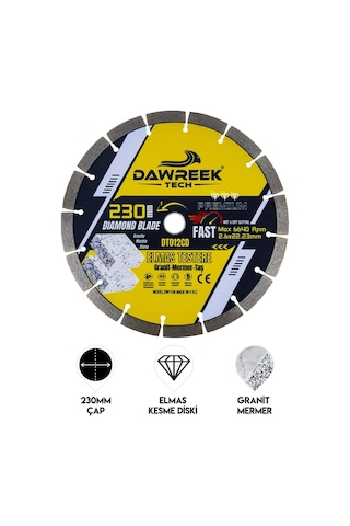 Dawreek Dt021cd 230mm Premium Segmentli Turbo Elmas Testere Granit-mermer-taş