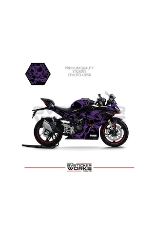 Cfmoto 450sr Kaplama Sticker Şimşek Kaplama Motor Kaplama Modeli Hazır Kit Tüm Yıllar Uyumlu