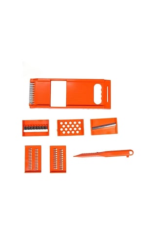 Likeable 6'sı 1 Arada Kore Havuç Rende Dilimleyici Mutfak Gereçleri - Turuncu Turuncu