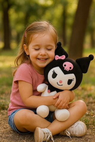 Kuromi Peluş Oyuncak 45 Cm Siyah Siyah