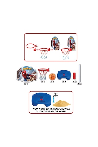 Spiderman örümcek Adam Ayaklı Basketbol Potası