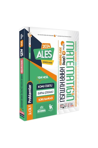 Ales Matematiğin Kara Kutusu 1.ve 2.cilt Konu Özetli D.çözüm