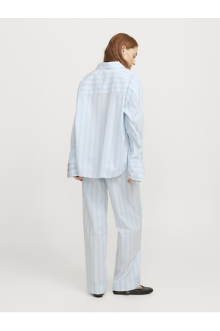 Jack & Jones Kadın Çizgili Poplin Pantolon - Ava - 12269630 Cashmere Blue